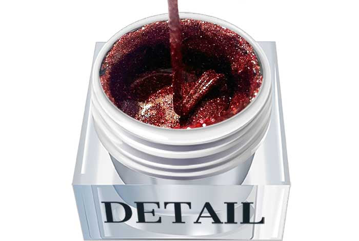 Detaljfärg - Glitterröd