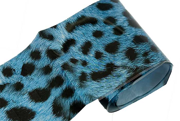 14 - Blue Cheetah Print Foil