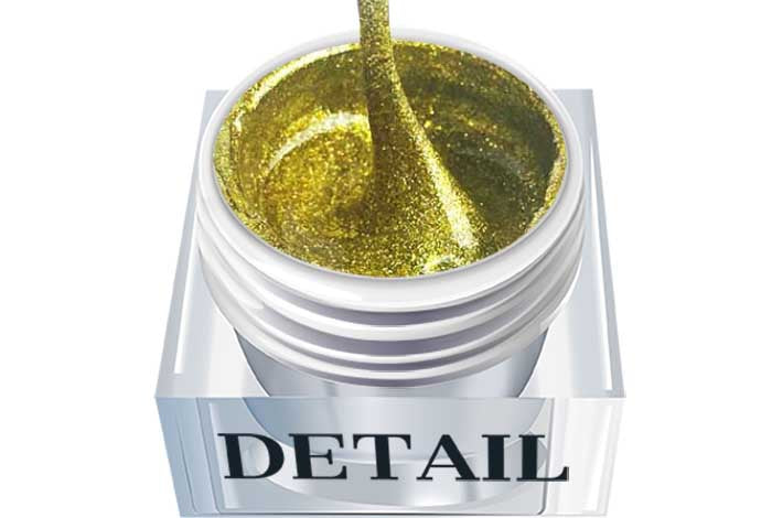 Detaljfärg - Glitter guld