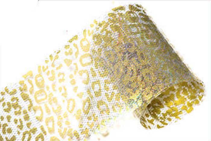 38 - Guld leopardtryck