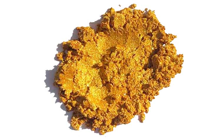 Kungligt guld glimmerpulver