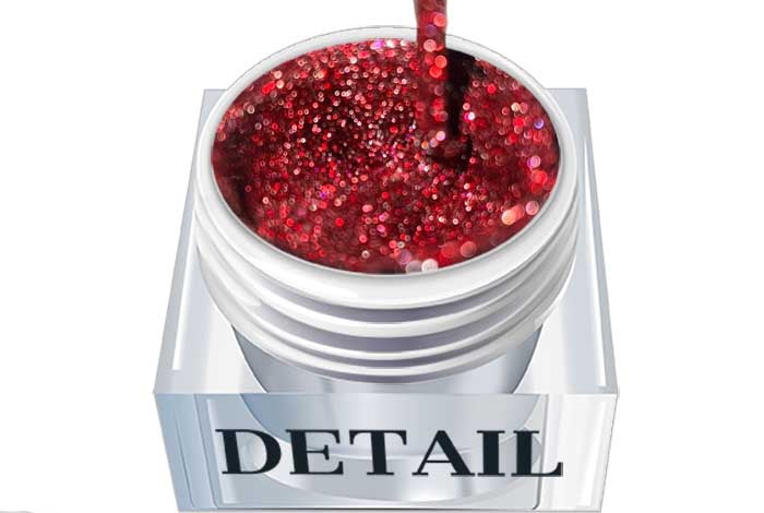 Detaljfärg - Glitterröd 