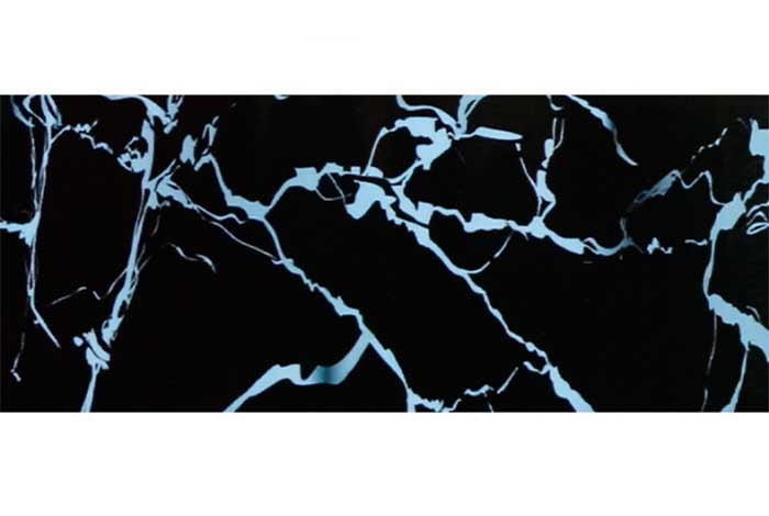 3 - Svart &amp; blå elektrisk marmor 