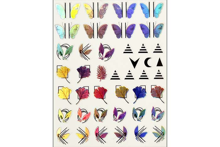 14 - Färgade holografiska fjärilsdekaler 