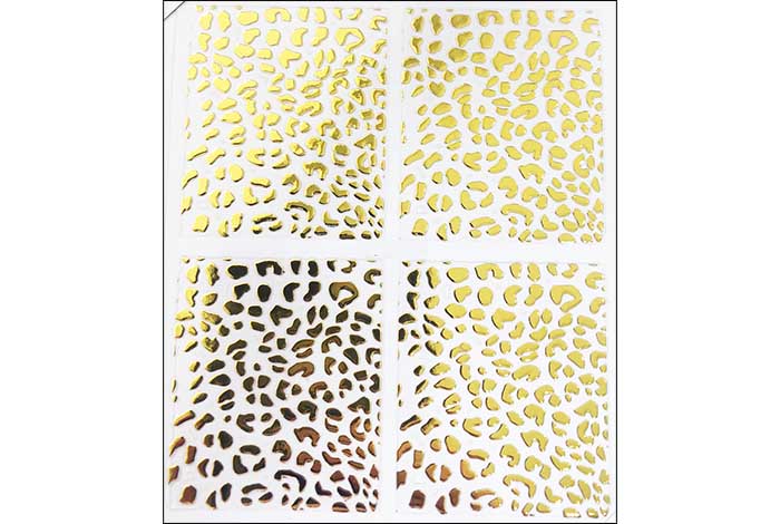 27 - Guld Leopard Print Stickers 