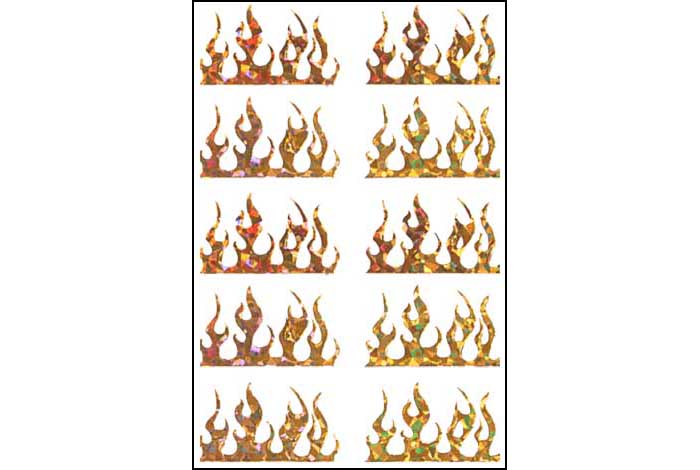 36 - Holografiska Flame Stickers 