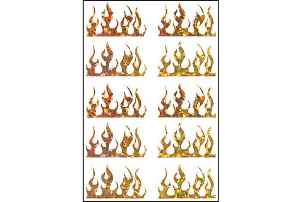 36 - Holografiska Flame Stickers 