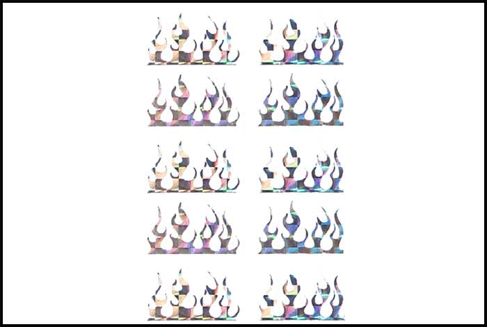 36 - Holografiska Flame Stickers 
