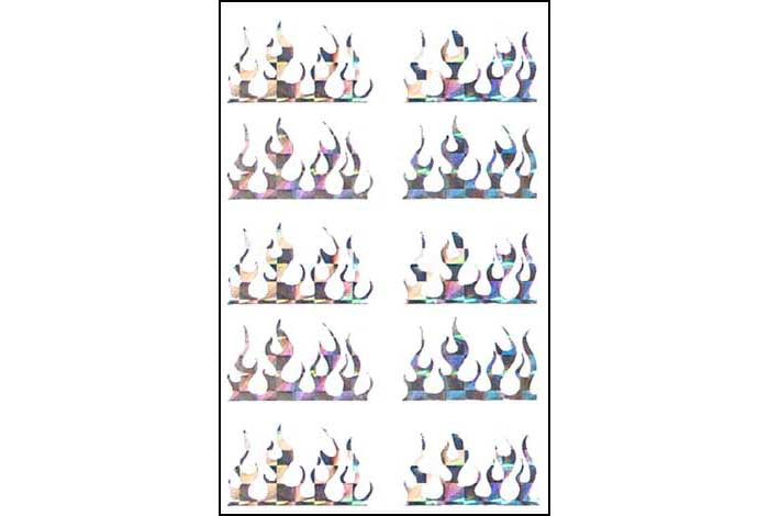 36 - Holografiska Flame Stickers 