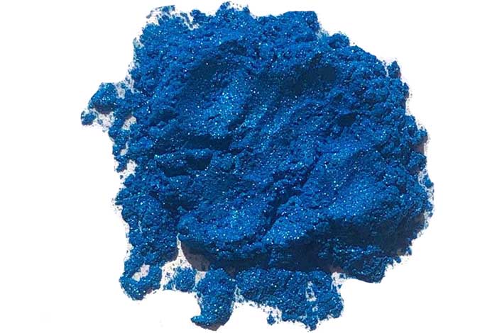 Intensivt blått glimmerpulver 