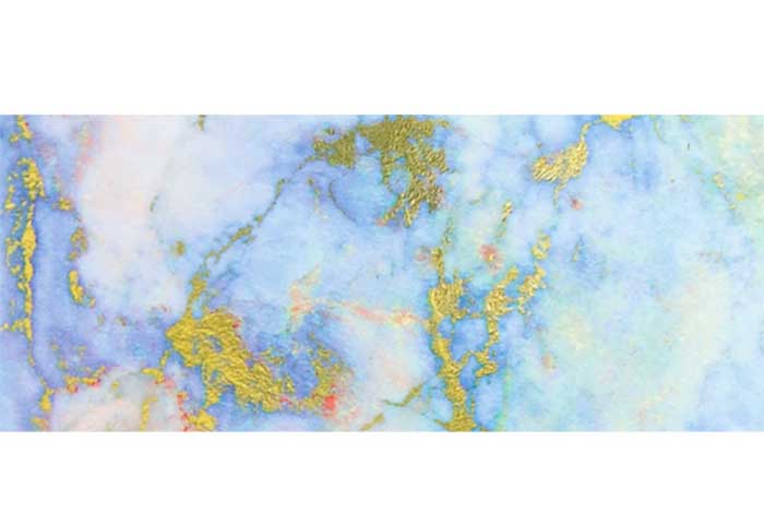 57 - Ljusblå &amp; guldmarmor 